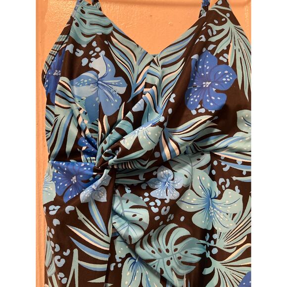 Grace Karin V-neck Tummy Control One Piece Swimdress Swimsuit NWT Size M - Picture 6 of 10